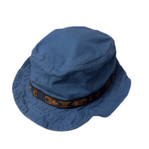 KAVU Bucket Hat Blue Size Large Aztec Chinstrap Outdoors Hiking Packable USA